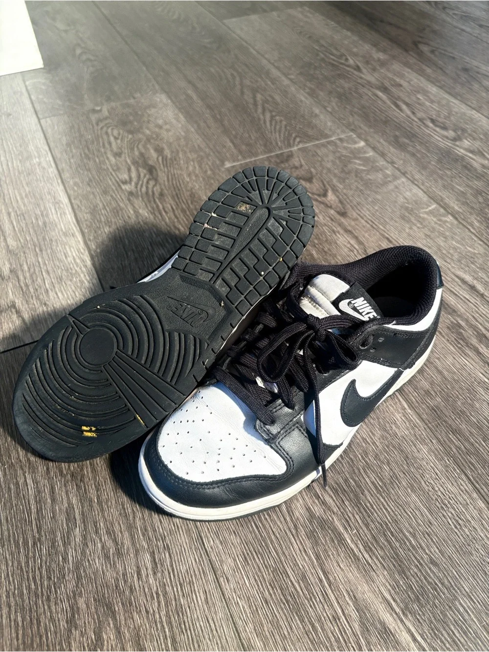 Nike Kids Black and White Low-Top Sneakers